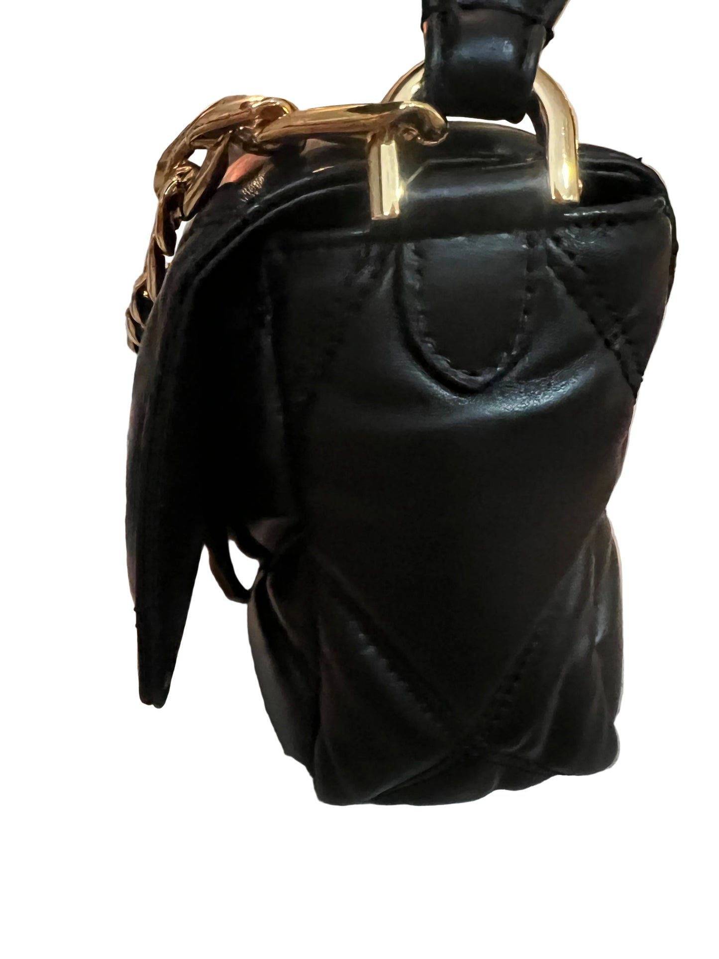 Versace Calfskin Quilted Leather Medusa Chain Shoulder Bag