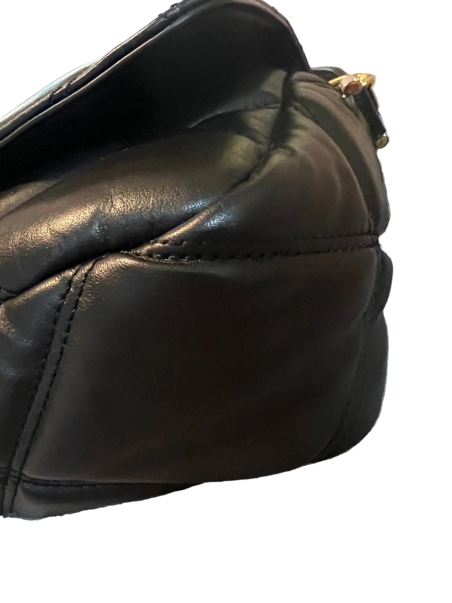 Versace Calfskin Quilted Leather Medusa Chain Shoulder Bag
