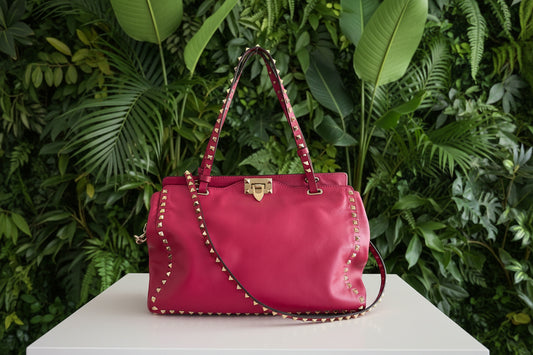 Valentino Pink Rockstud Satchel