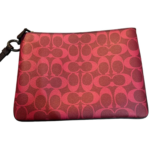 PREVIEW-DROP NEXT TIKTOK LIVE- Coated Canvas Pink Wristlet