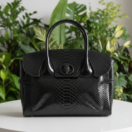 Kurt Geiger Chelsea Embossed Snakeskin Tote