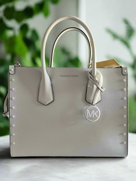 Michael Kors White Studded Tote