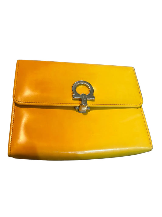 Ferragamo Ombré Patent Leather Gancini Pouch