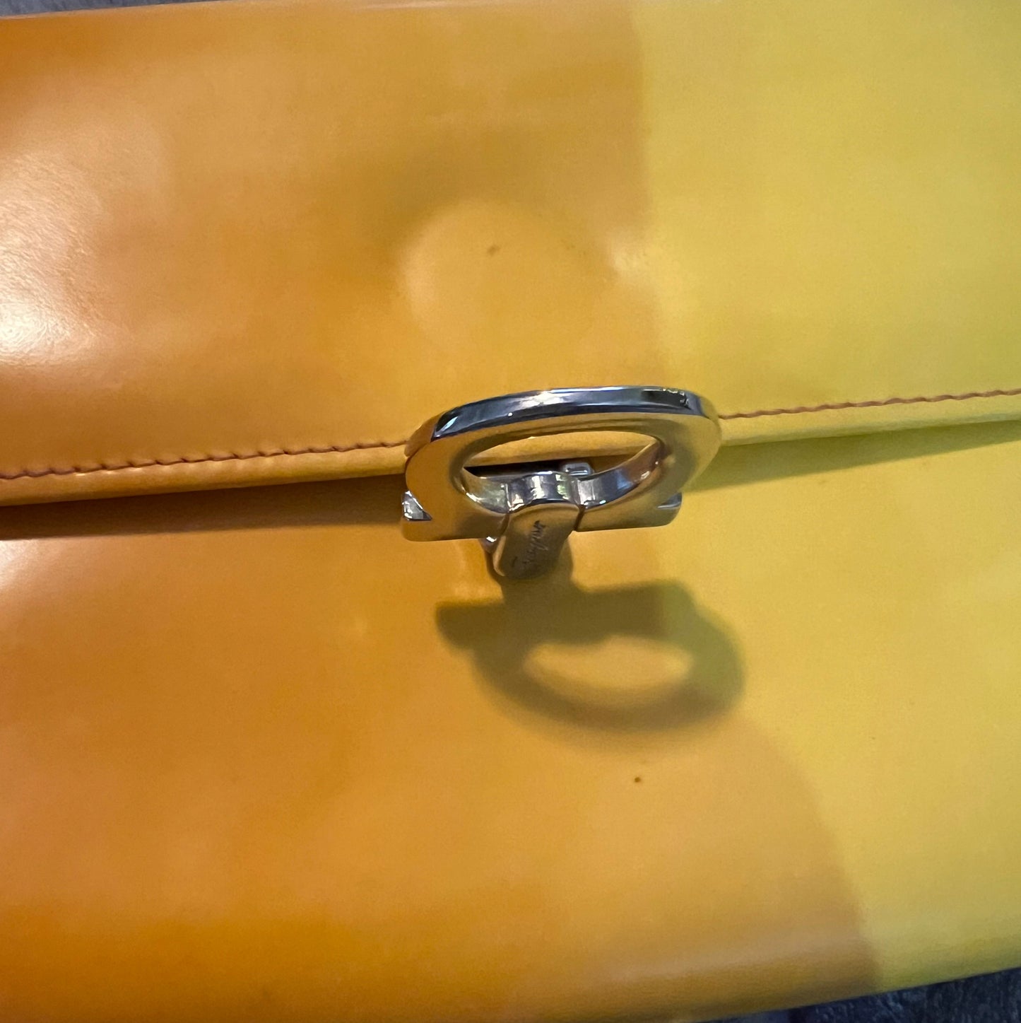 Ferragamo Ombré Patent Leather Gancini Pouch