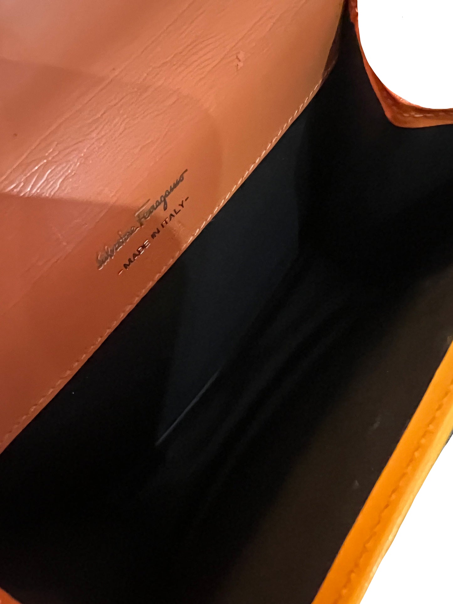 Ferragamo Ombré Patent Leather Gancini Pouch