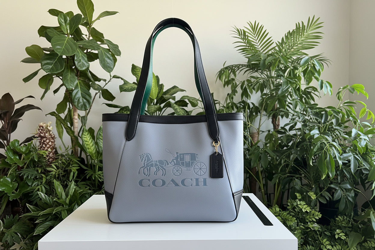 PREVIEW-DROP NEXT TIKTOK LIVE-Coach Colorblock Horse & Carriage Embossed Tote