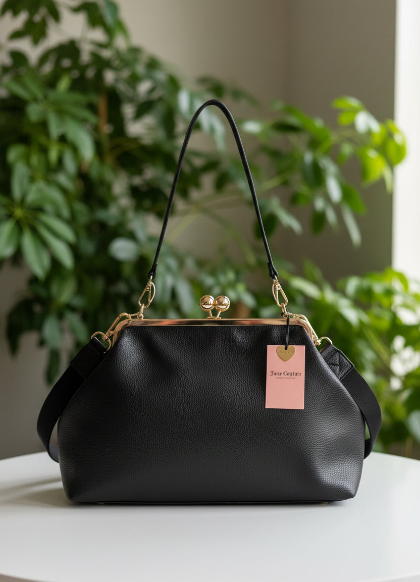 Juicy Couture Faux Leather Kisslock