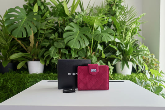 Chanel Suede Compact Wallet
