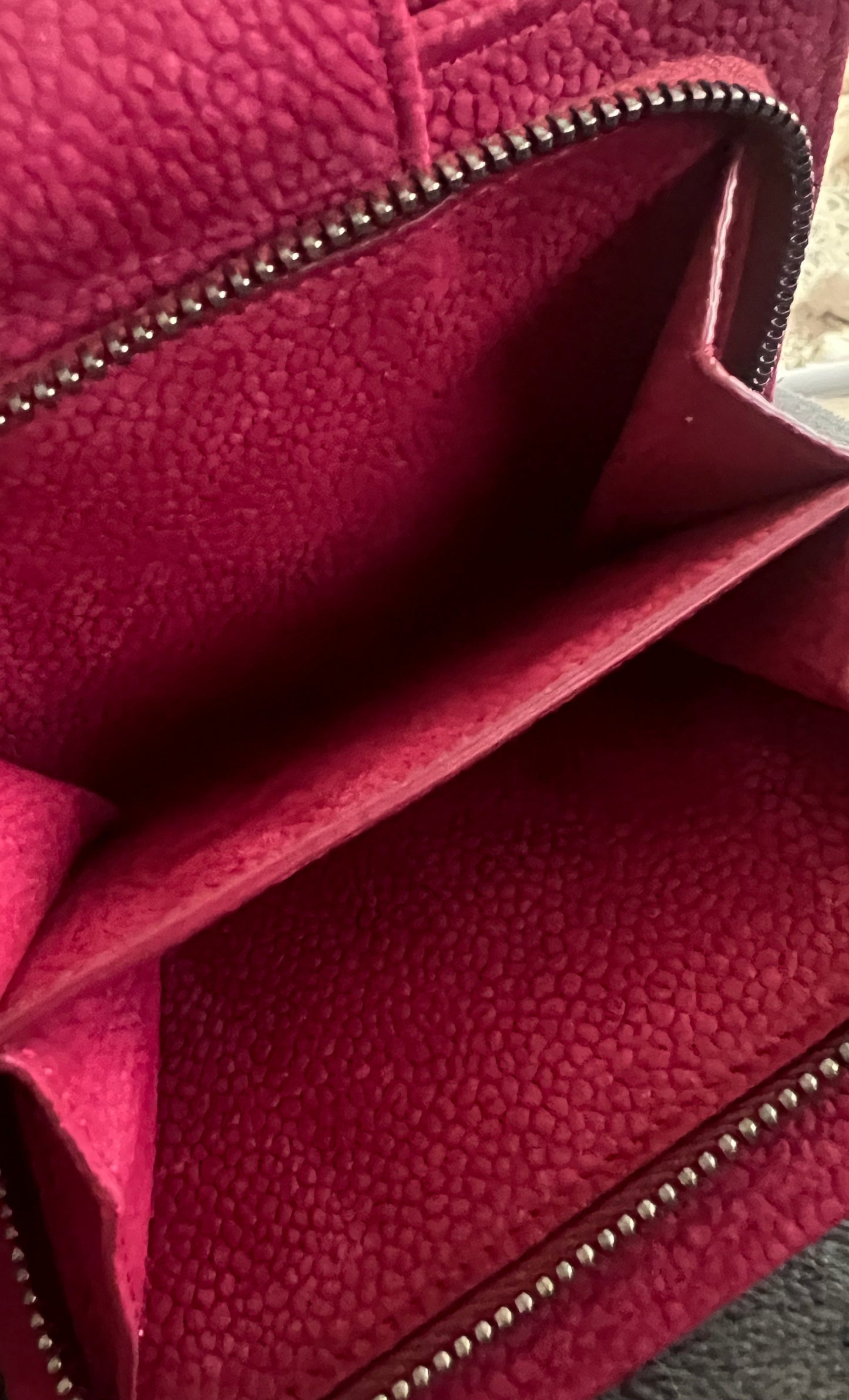 Chanel Suede Compact Wallet