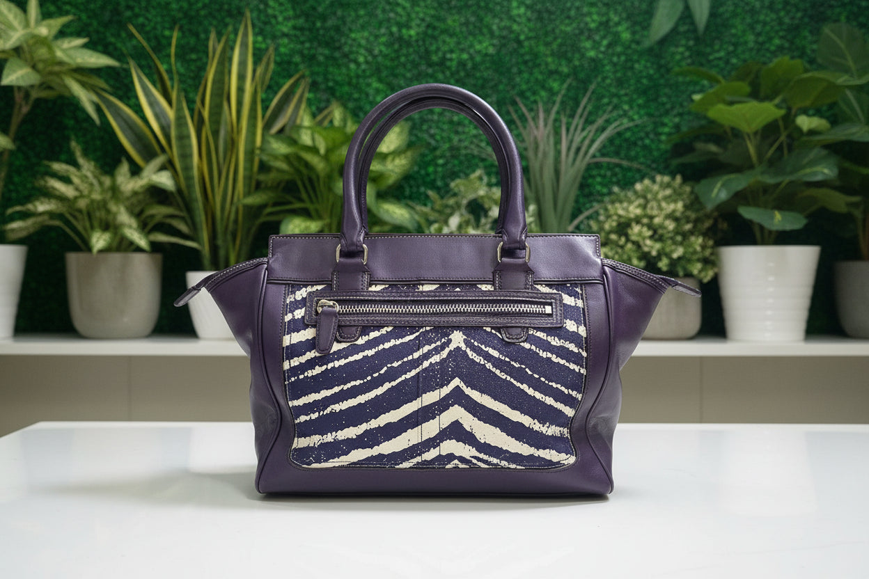 Coach Legacy Purple Zebra Tote