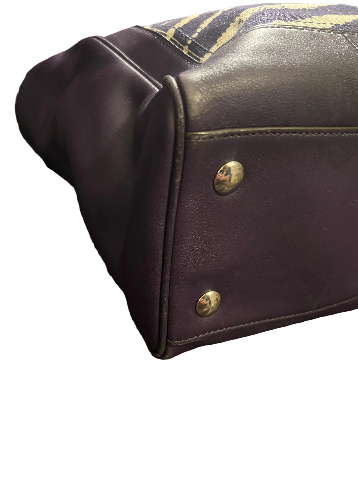 Coach Legacy Purple Zebra Tote