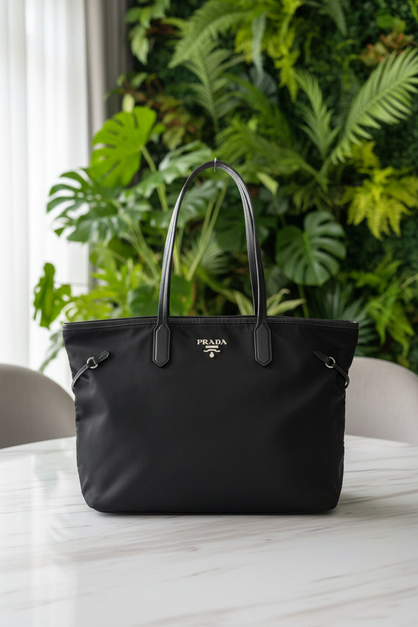 Prada Black Nylon Tote