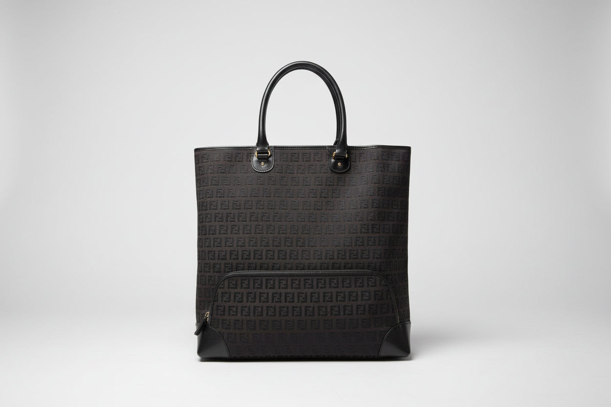 Fendi Zucchino Black Tote