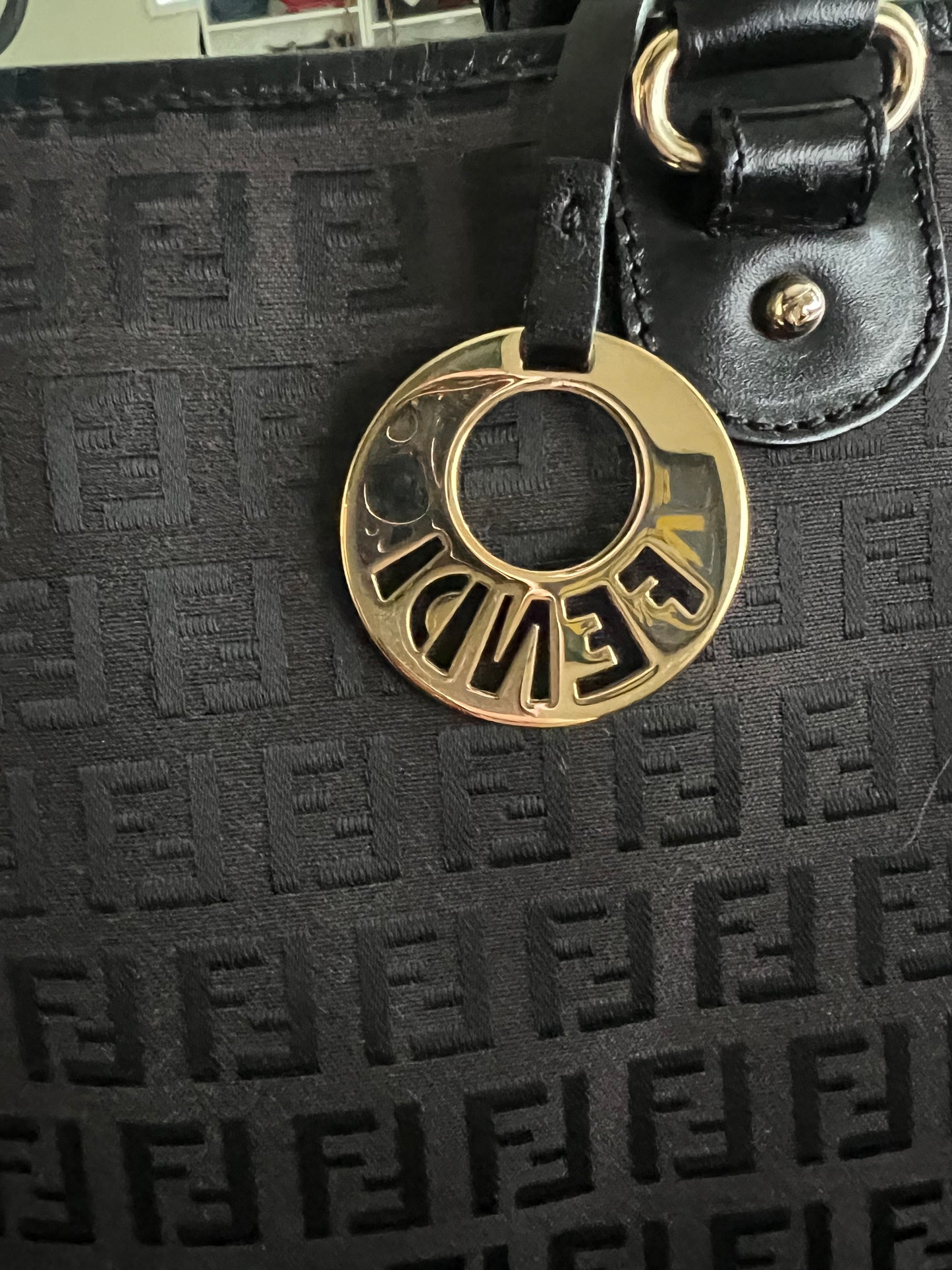 Fendi Zucchino Black Tote