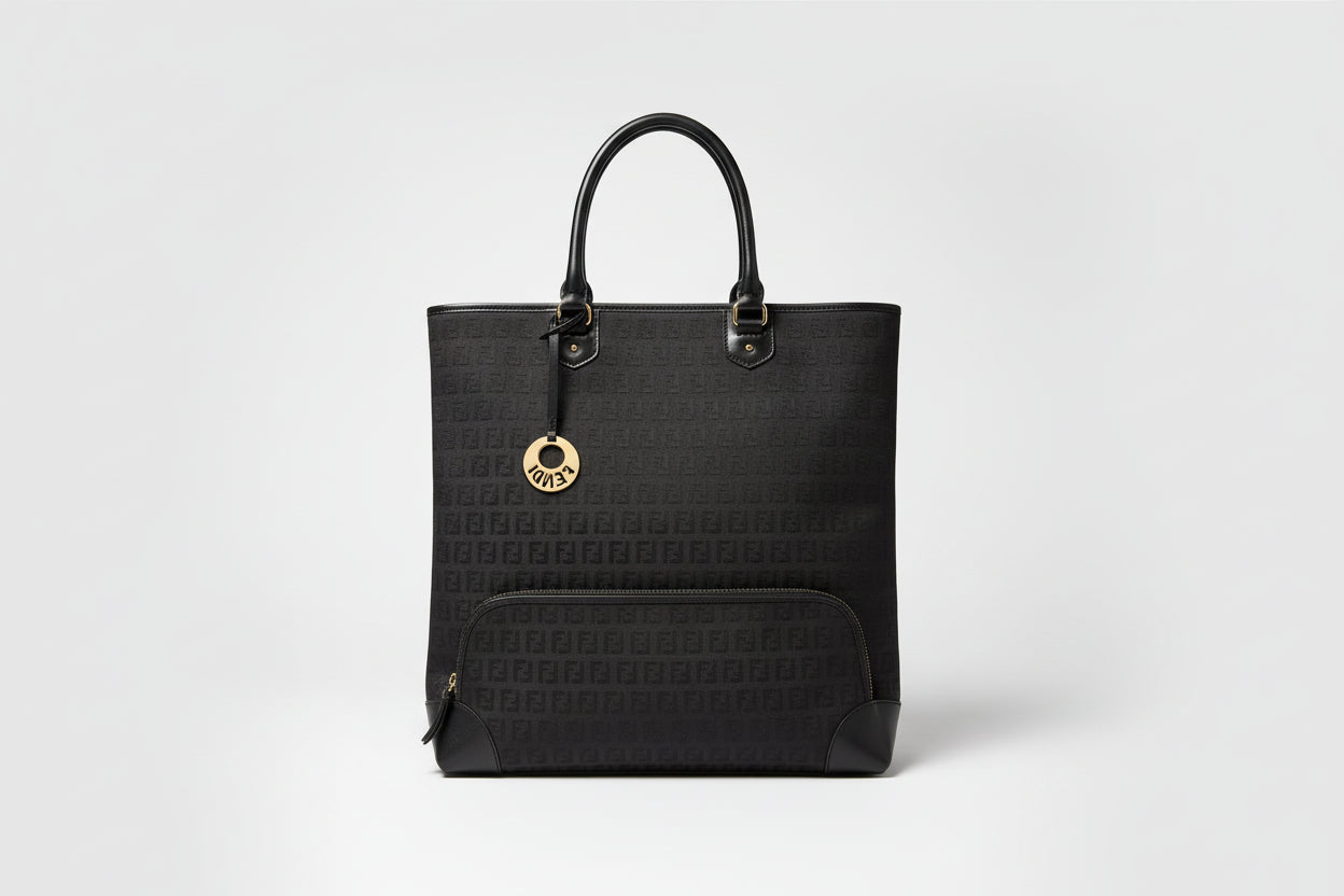 Fendi Zucchino Black Tote