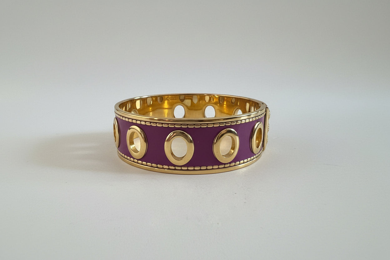 Coach Y2K Gold and Purple Bangle