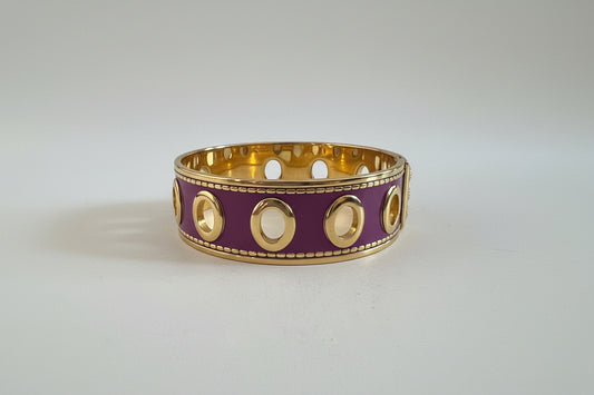 Coach Y2K Gold and Purple Bangle