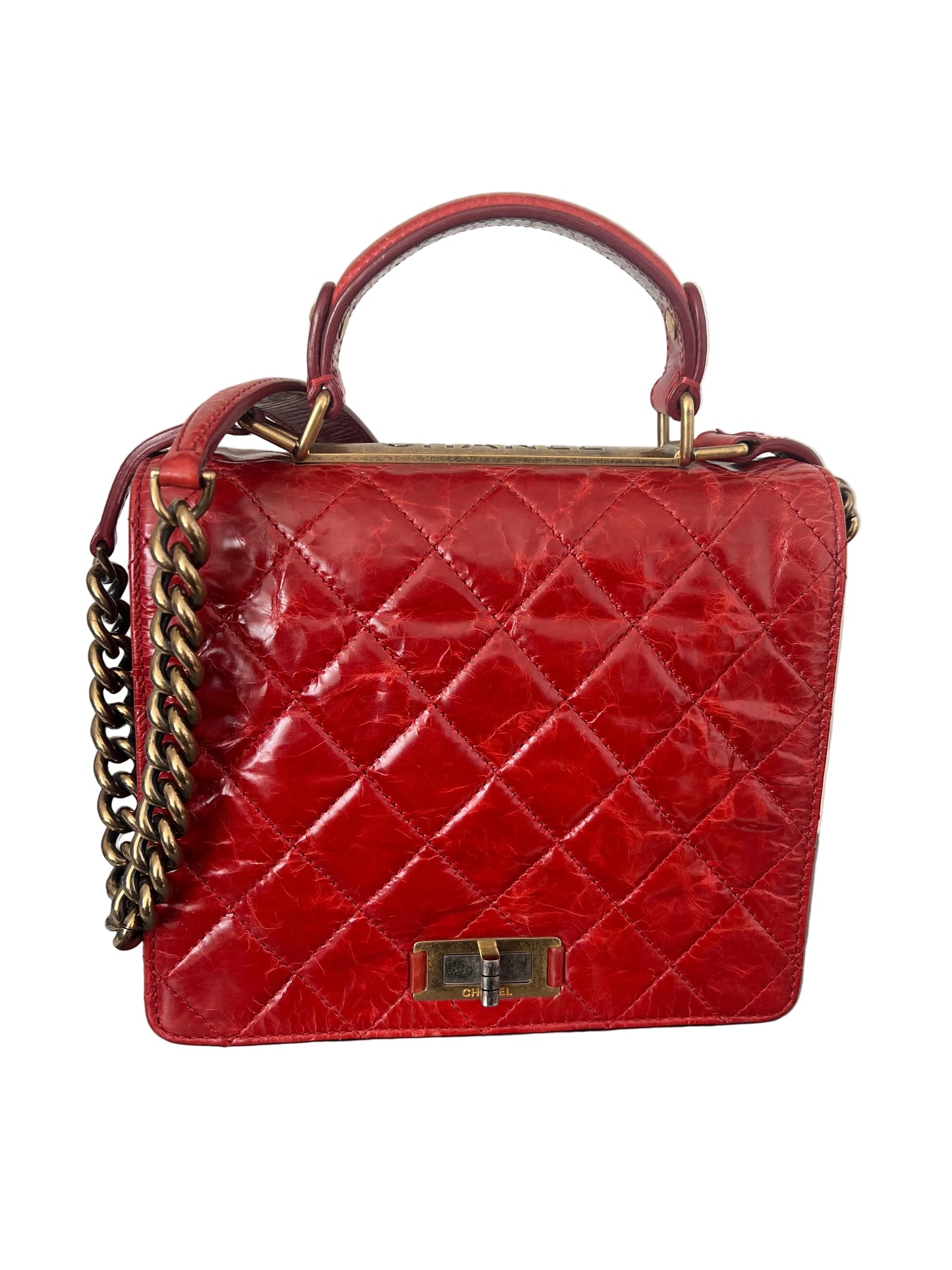 Chanel Glazed Crinkled Calfskin Large Rita Flap