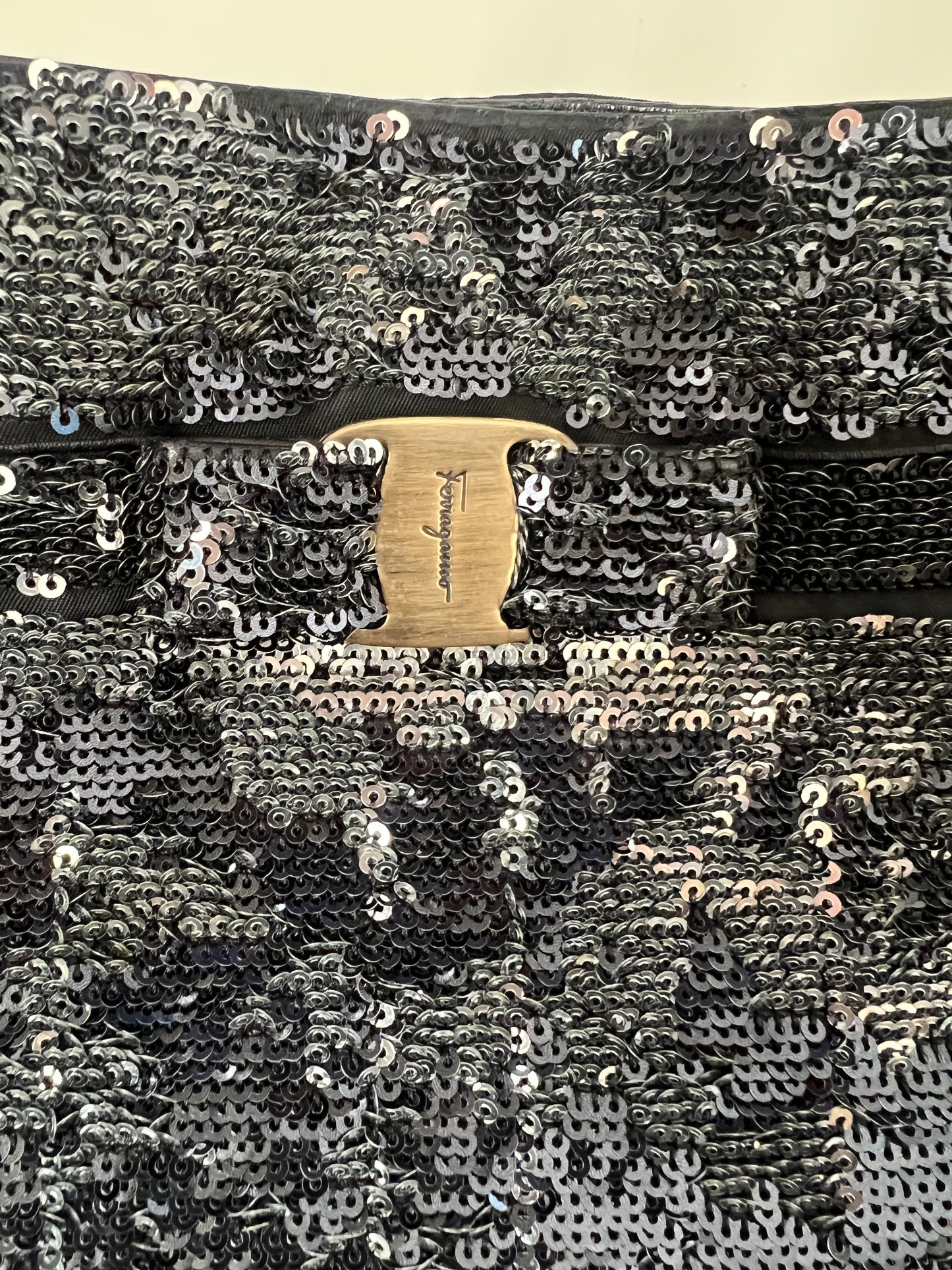 Ferragamo Sequin & Nylon Tote