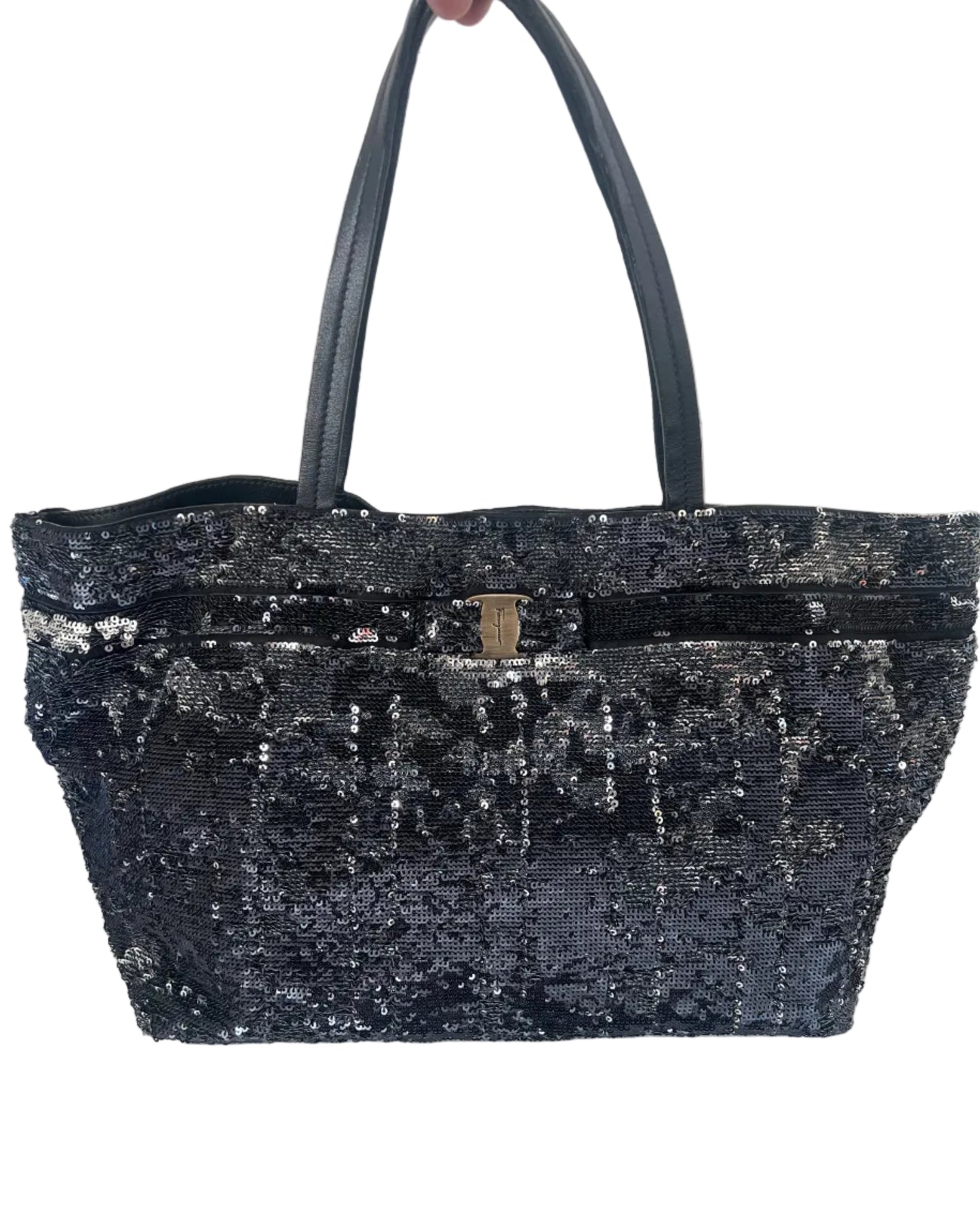 Ferragamo Sequin & Nylon Tote