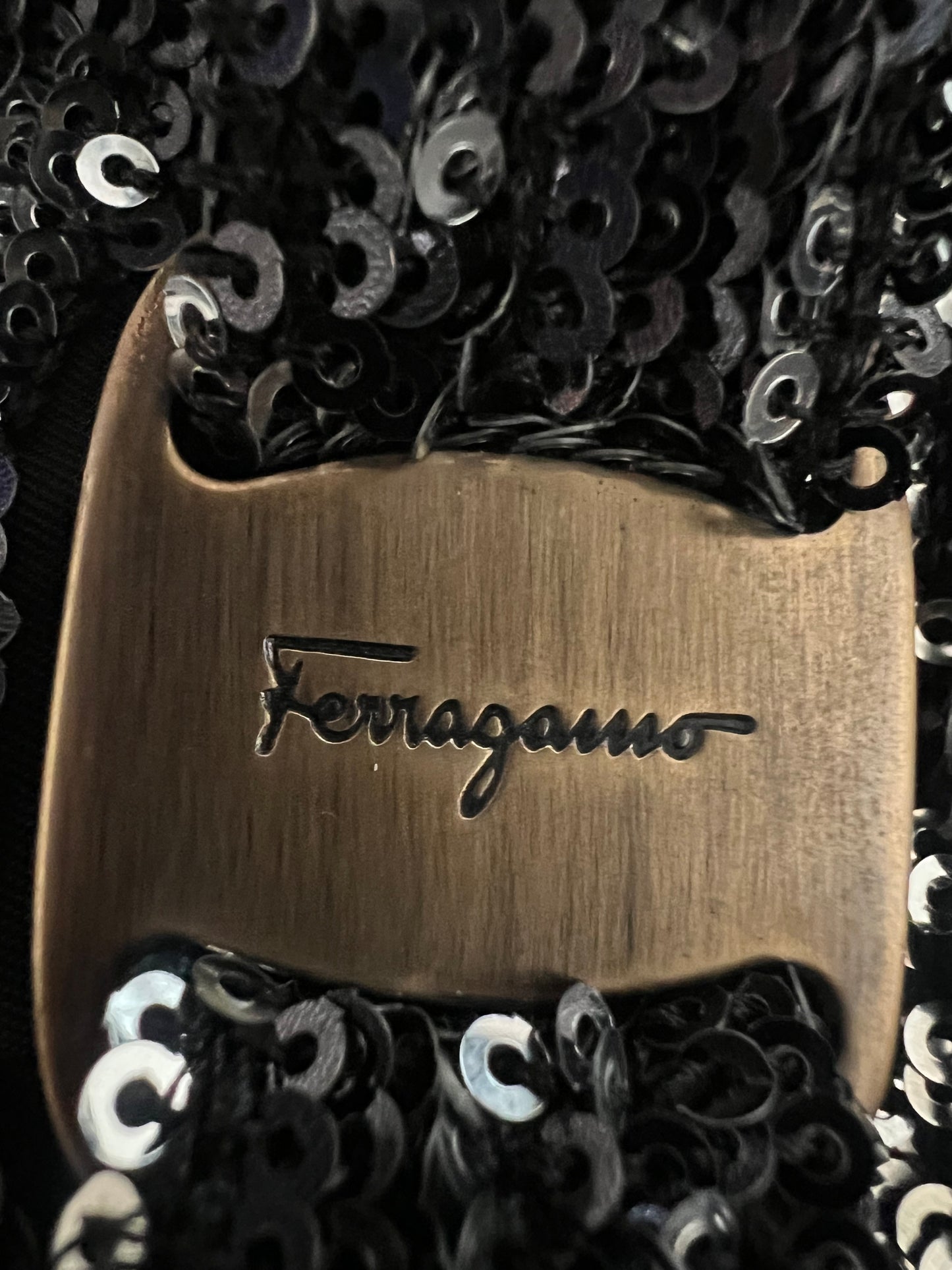 Ferragamo Sequin & Nylon Tote