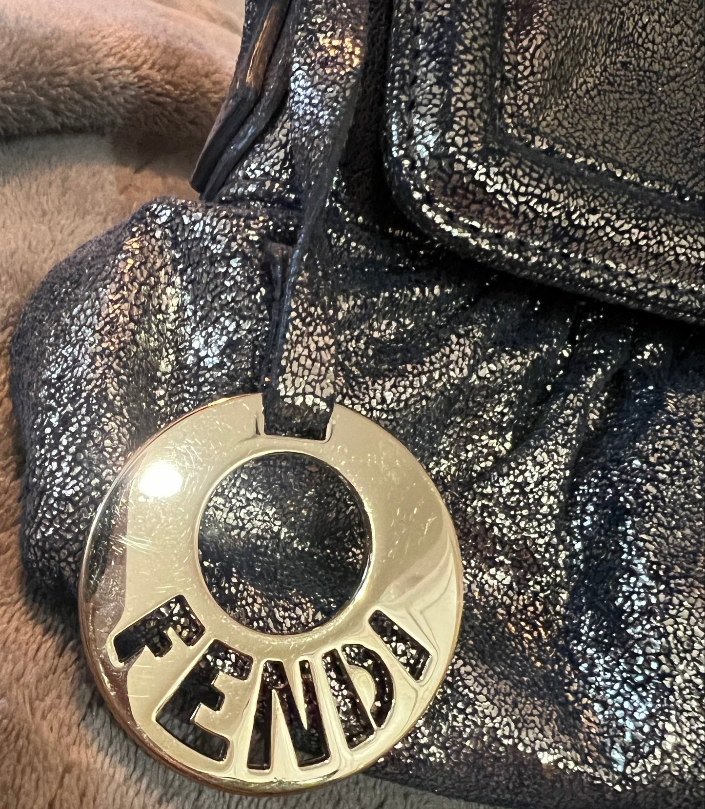 Fendi Metallic Silver Mini Chef Bag
