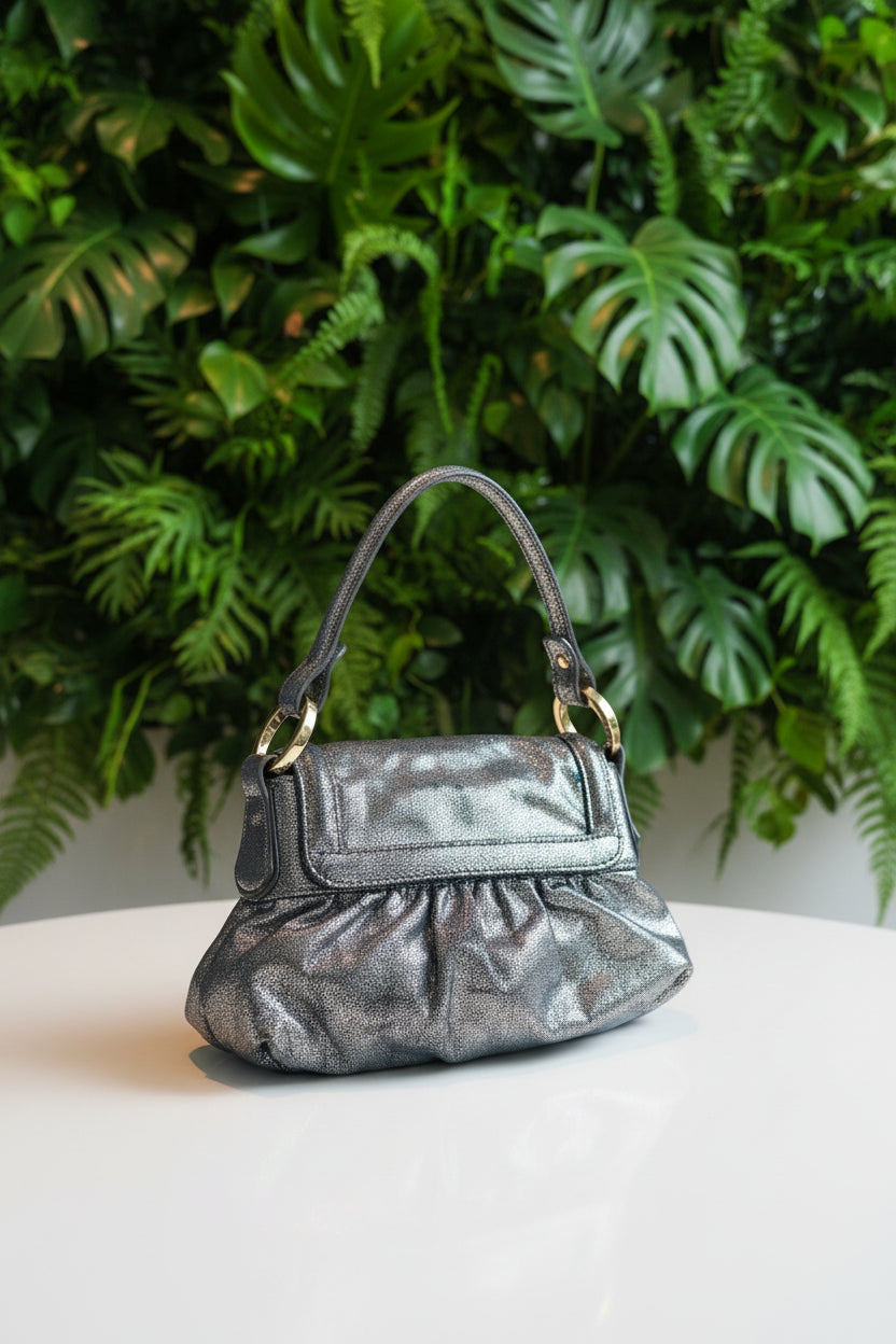 Fendi Metallic Silver Mini Chef Bag