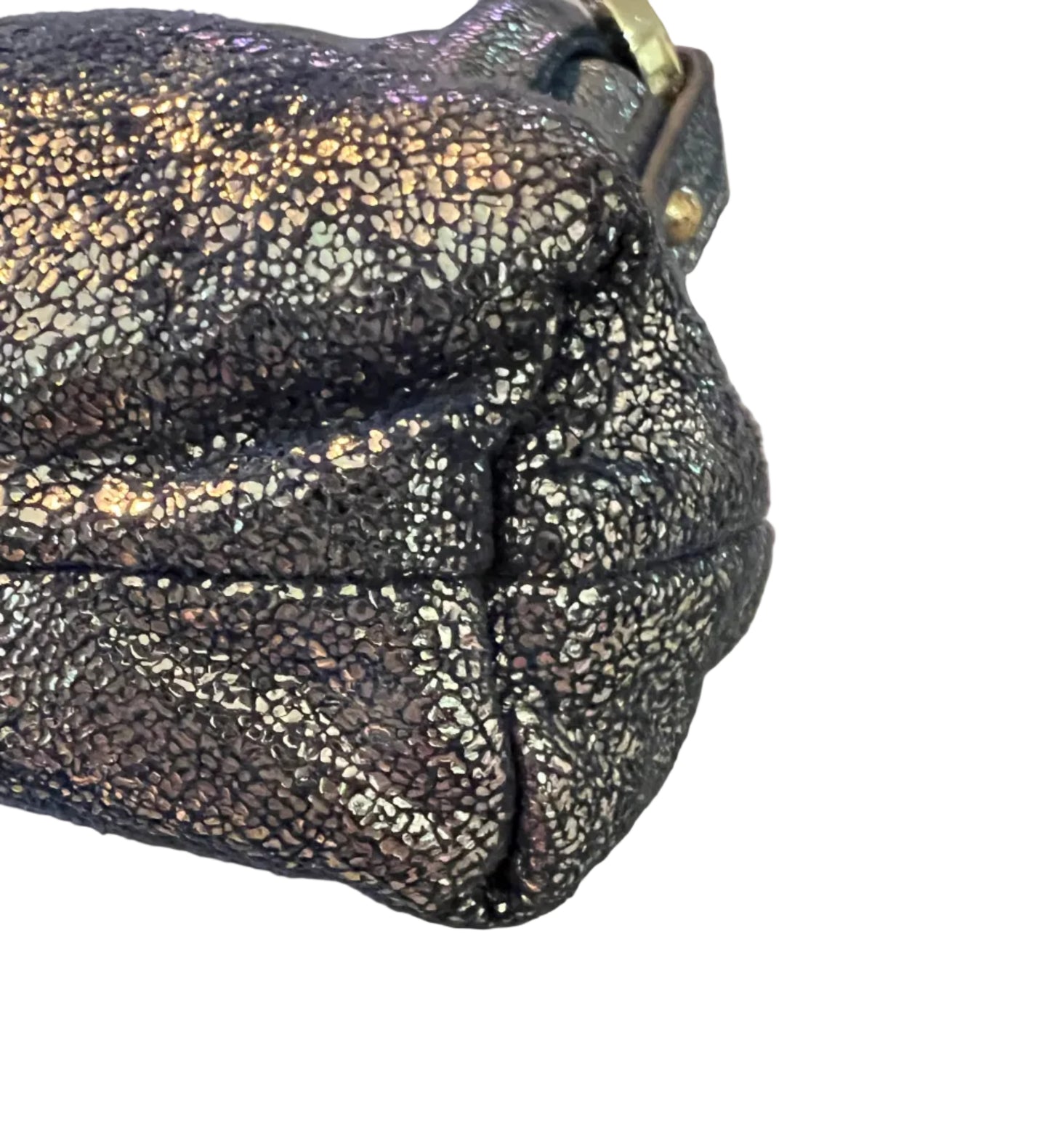 Fendi Metallic Silver Mini Chef Bag