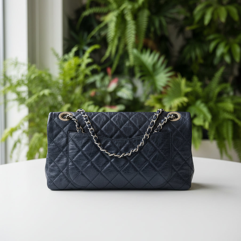 Chanel Metallic Navy 2.25 Reissue 228 Flap
