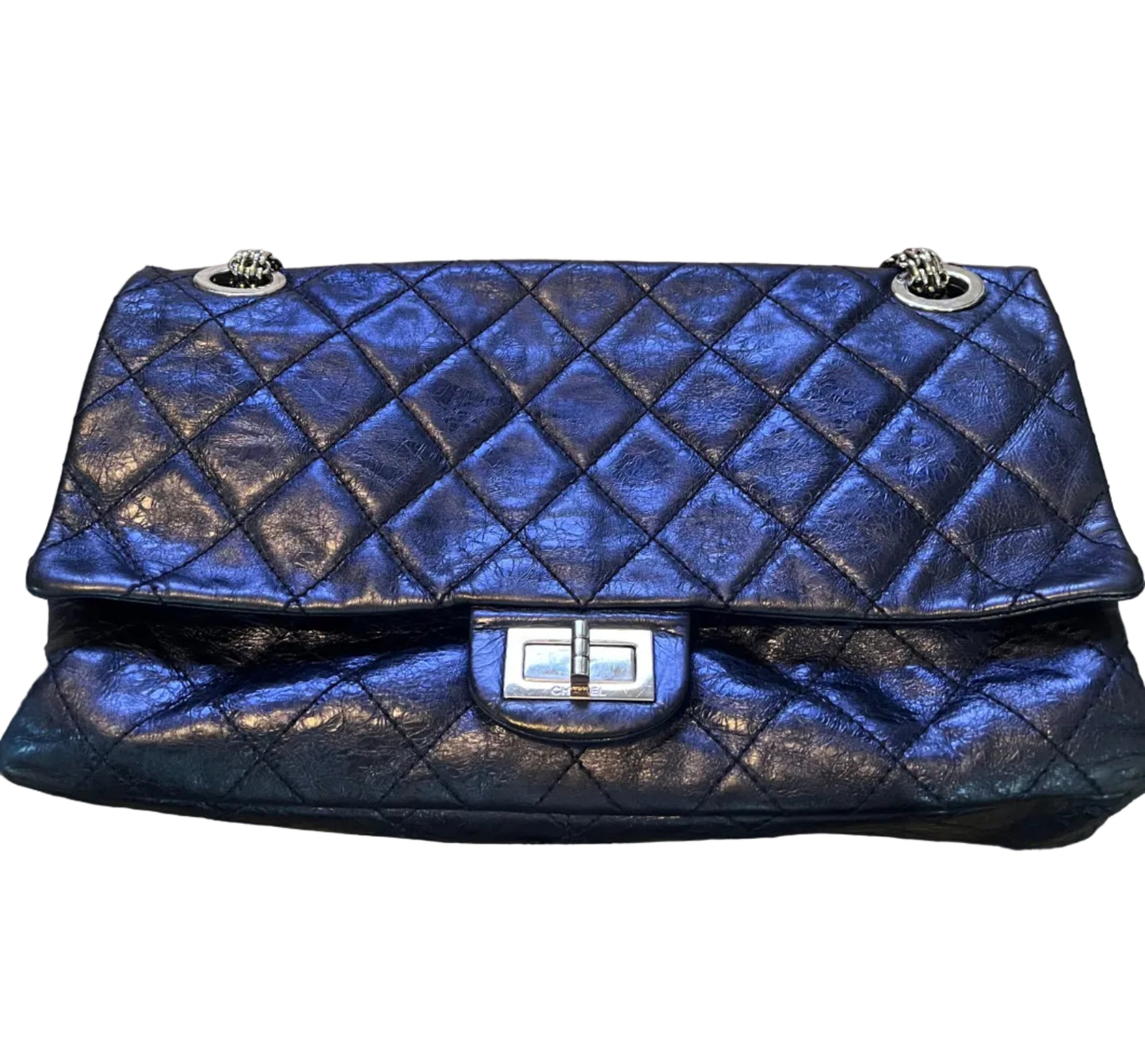 Chanel Metallic Navy 2.25 Reissue 228 Flap