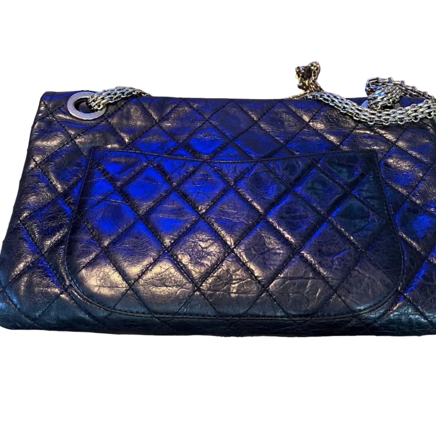 Chanel Metallic Navy 2.25 Reissue 228 Flap