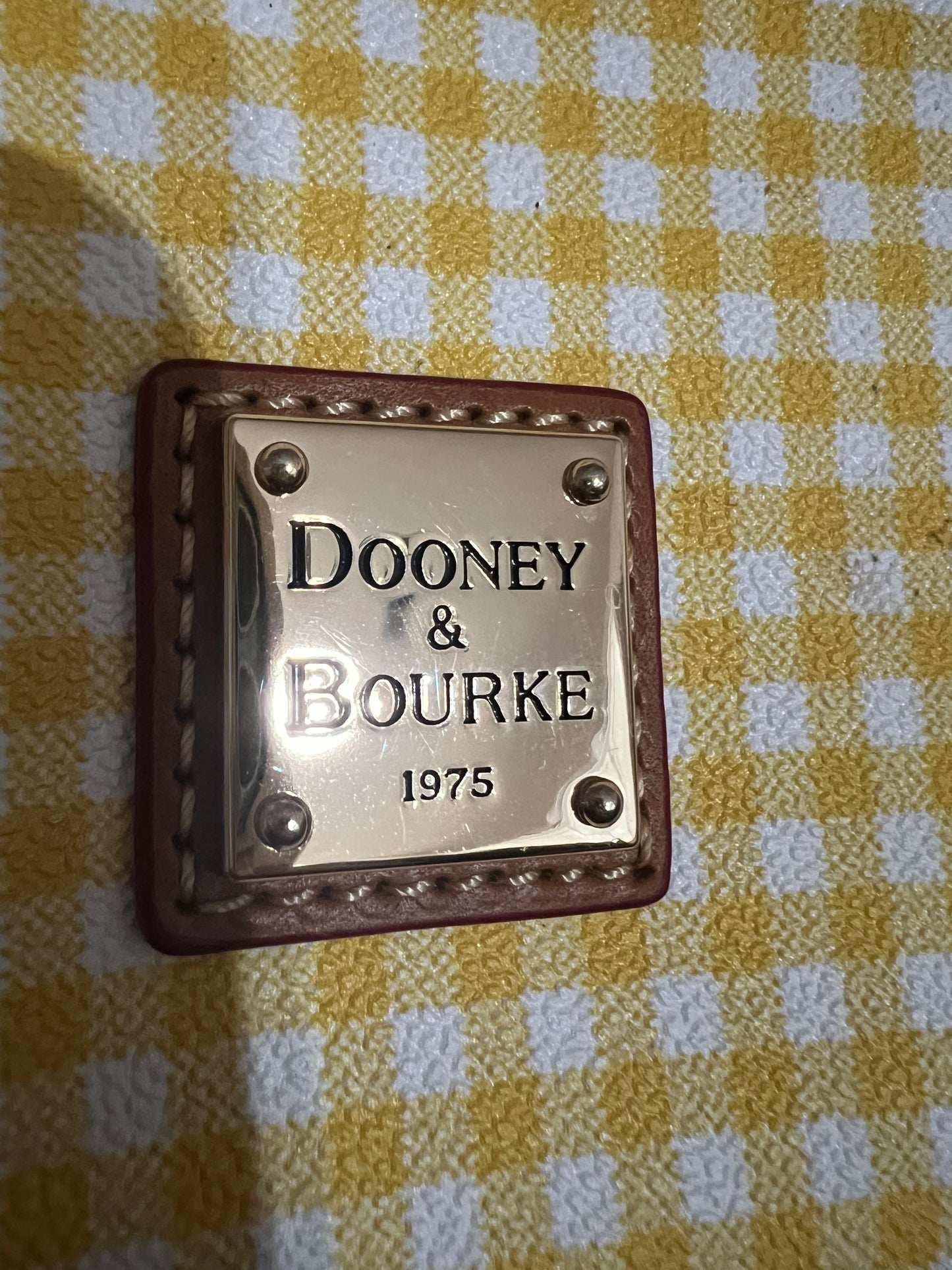 Dooney & Bourke Yellow Gingham Dome Satchel