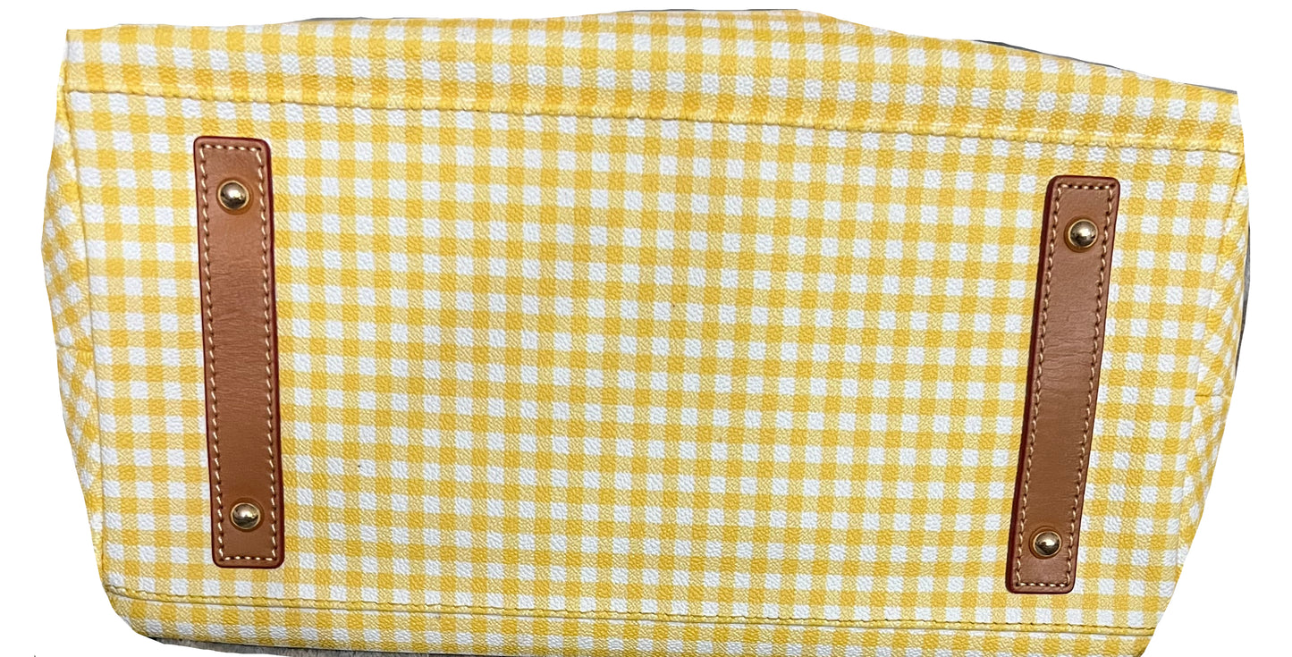 Dooney & Bourke Yellow Gingham Dome Satchel