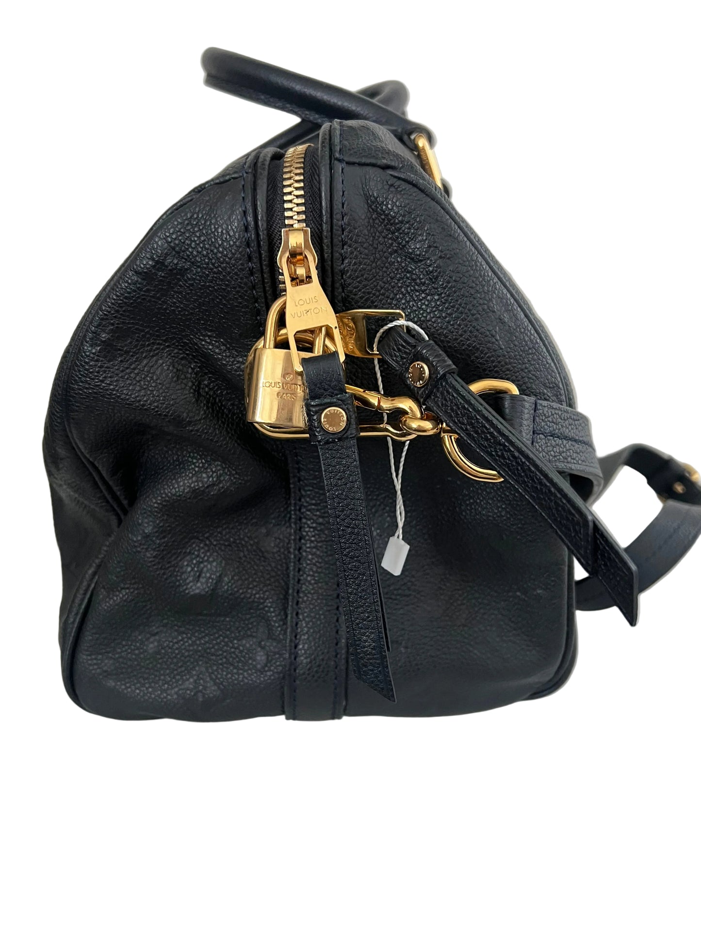 Louis Vuitton Black Empriente Leather Speedy Bando 30