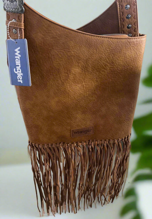 Wrangler Fringe Hobo with Turquoise Concho