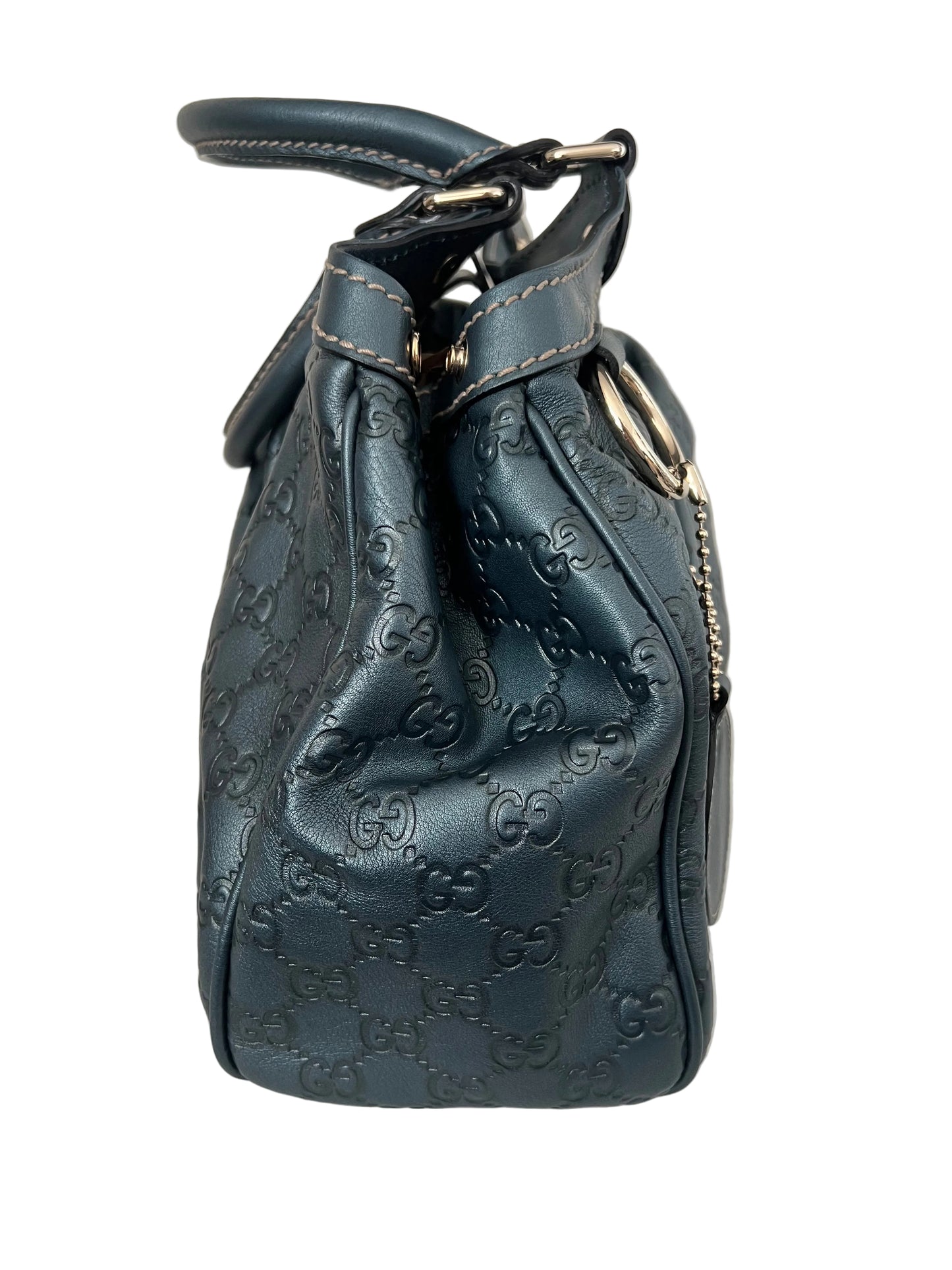 Gucci Leather Guccissima Sukey Slate Blue