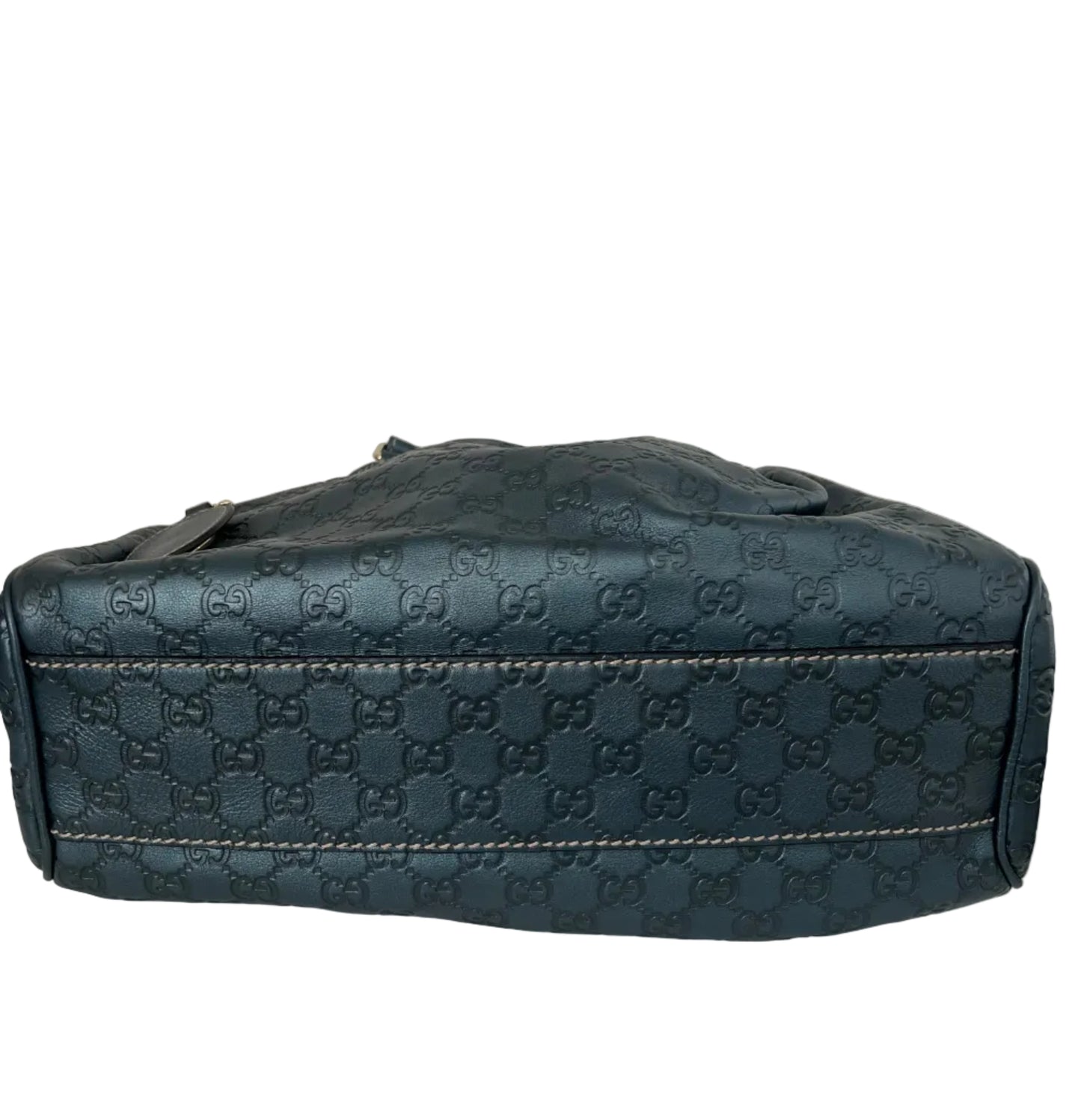 Gucci Leather Guccissima Sukey Slate Blue