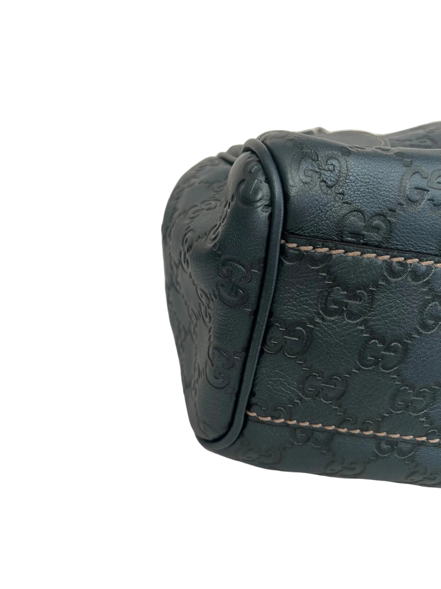 Gucci Leather Guccissima Sukey Slate Blue