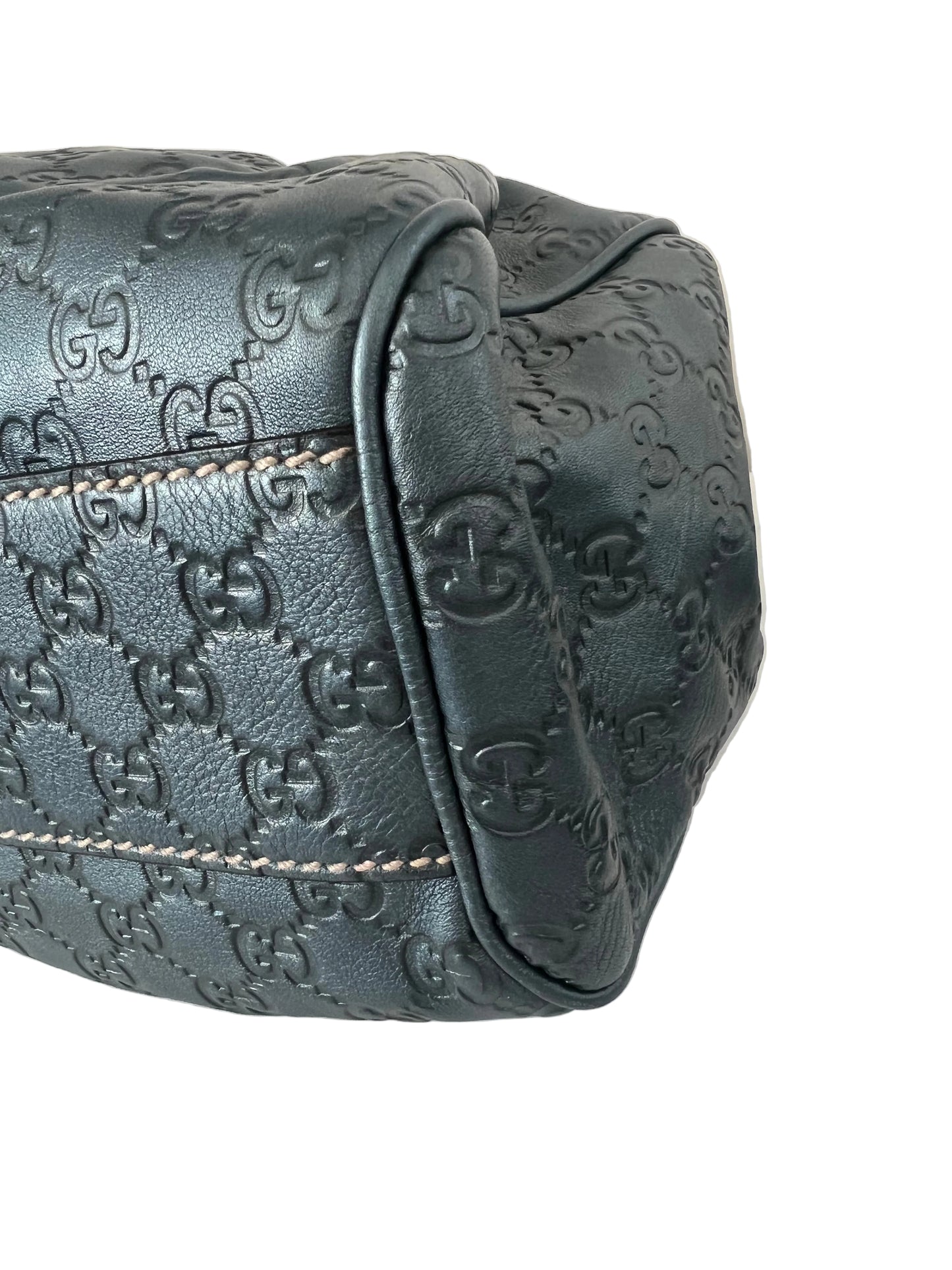 Gucci Leather Guccissima Sukey Slate Blue