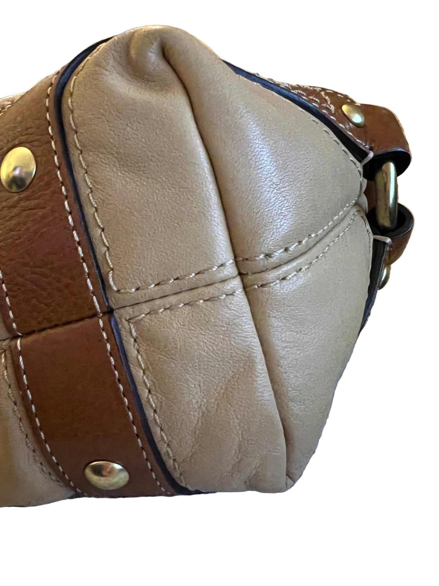 Coach Two-Toned Brown Leather Carly