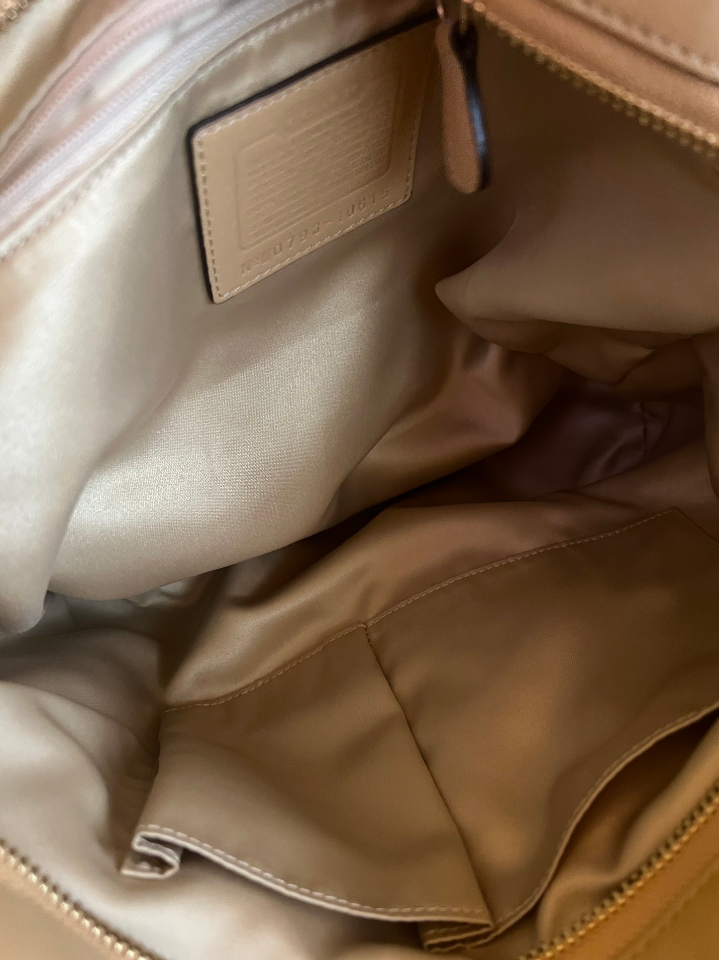 Coach Two-Toned Brown Leather Carly