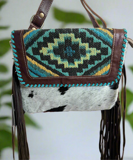 Myra Wild West Boho Leather & Hairon Bag