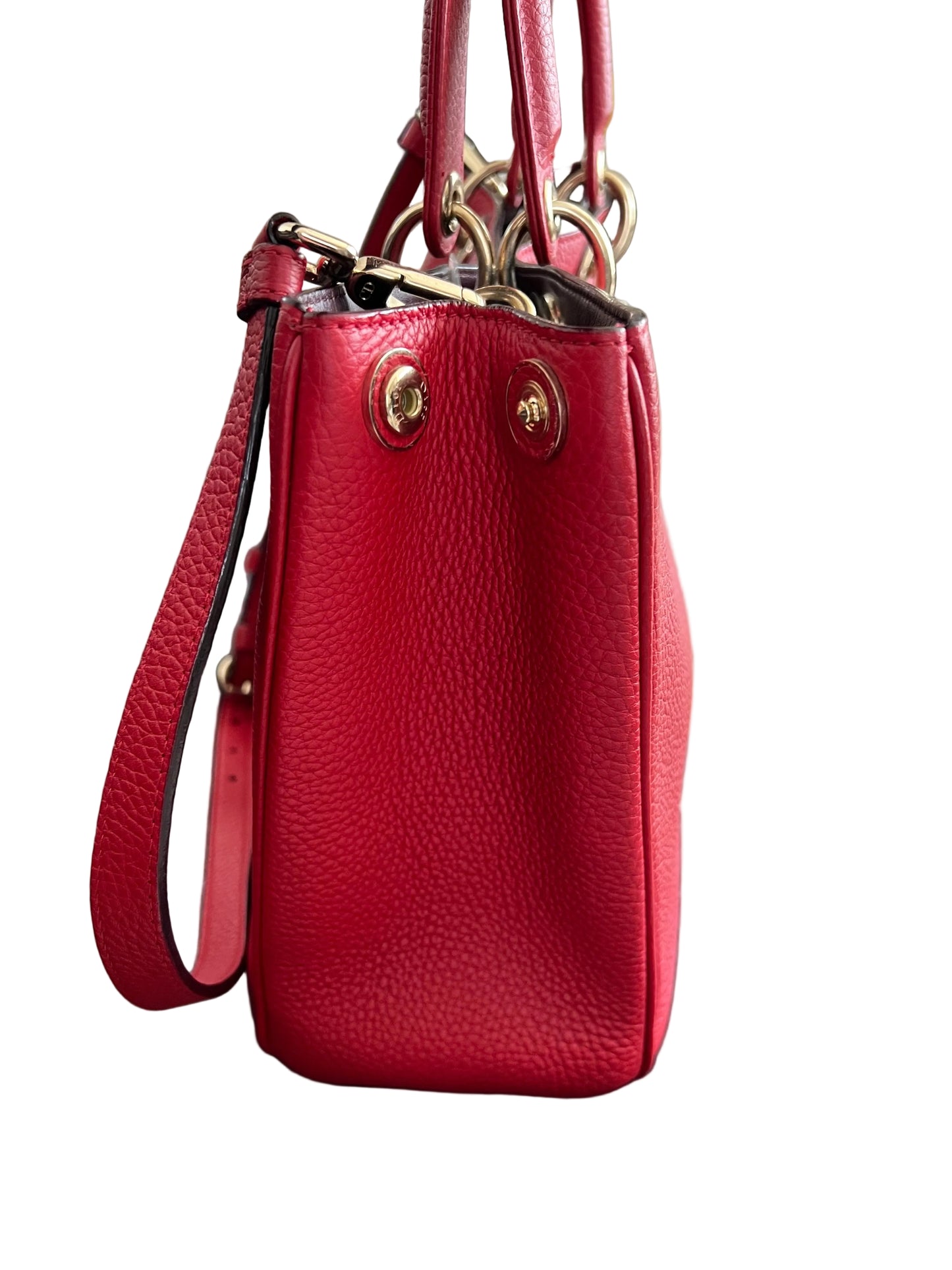 Dior Red Leather Diorissimo Medium