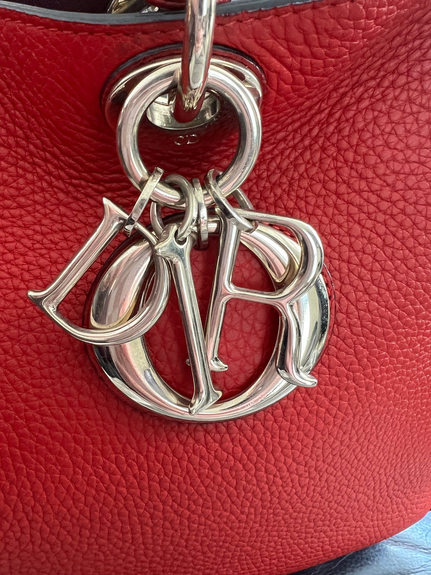 Dior Red Leather Diorissimo Medium