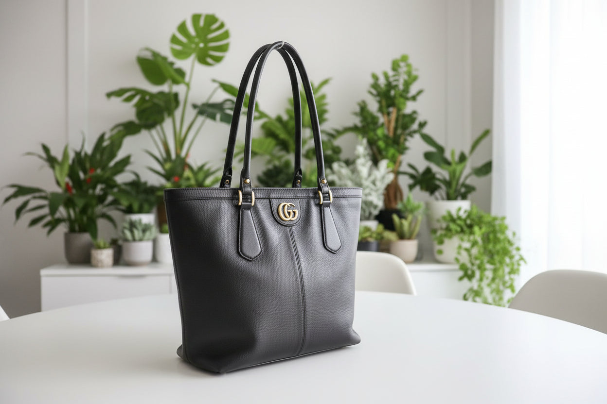 Gucci Liber Cat Head Leather Tote