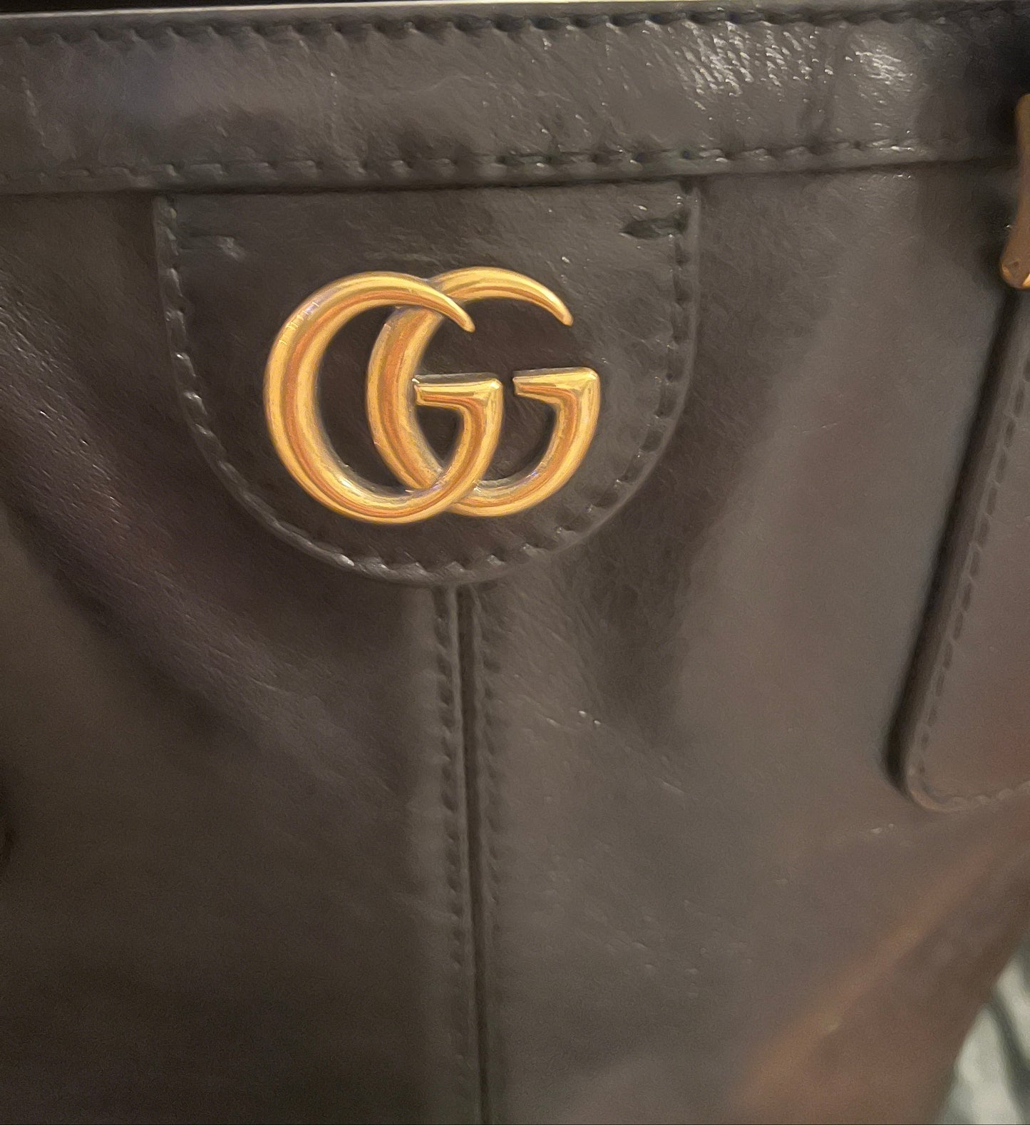 Gucci Liber Cat Head Leather Tote