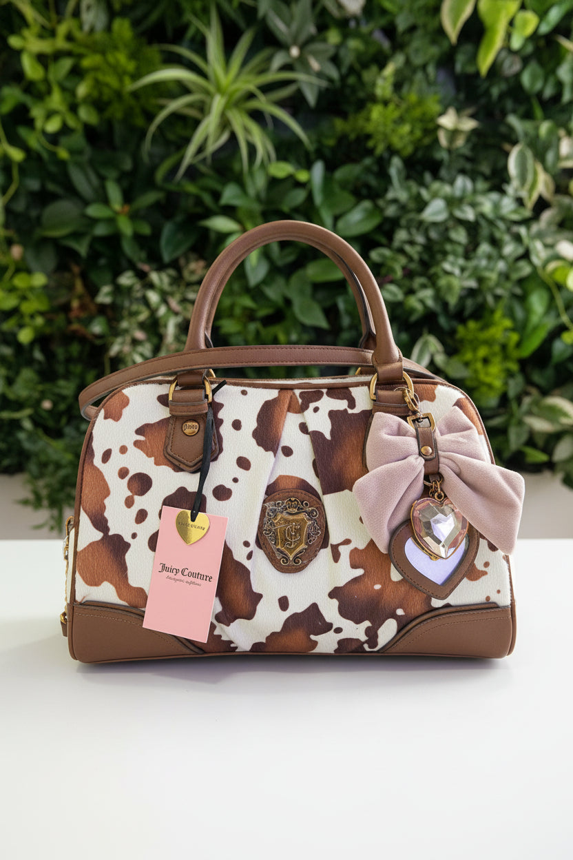 Juicy Cow Print Satchel - NEW