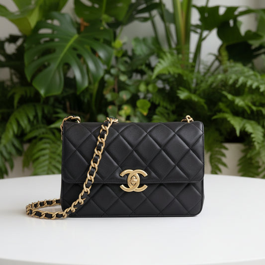 Chanel 2024 Quilted Caviar Large Single Flap