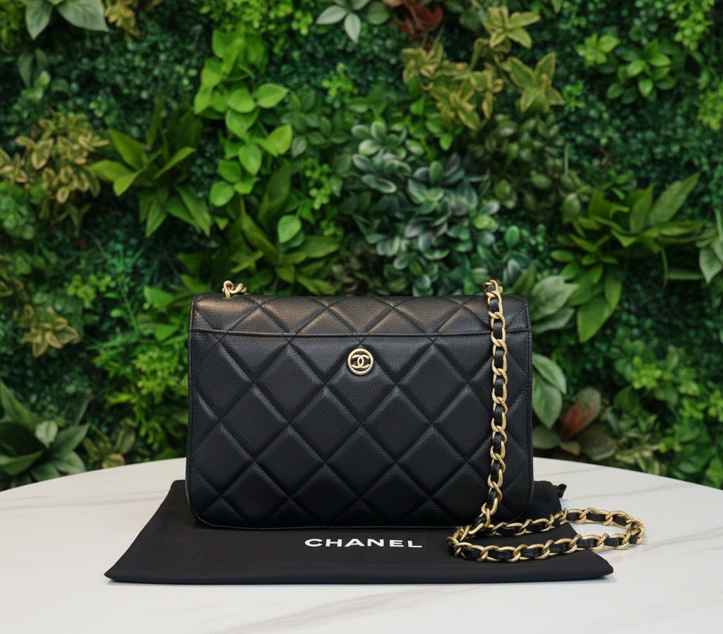 Chanel 2024 Quilted Caviar Large Single Flap