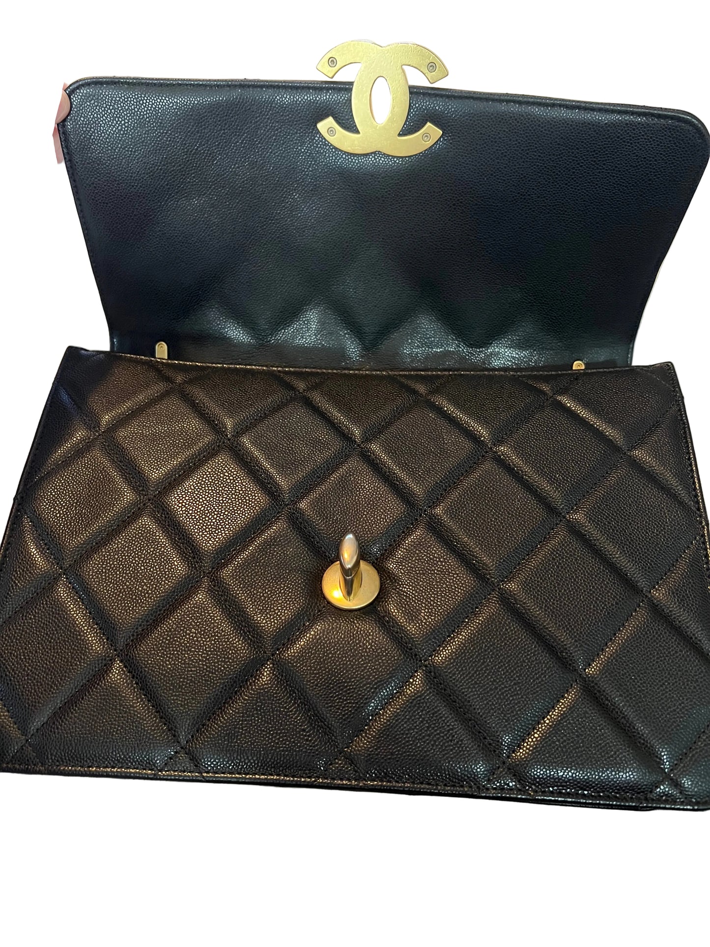 Chanel 2024 Quilted Caviar Large Single Flap